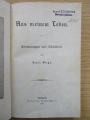 3 X 208 : Aus meinem Leben ; Erinnerungen und Rückblicke (1896)