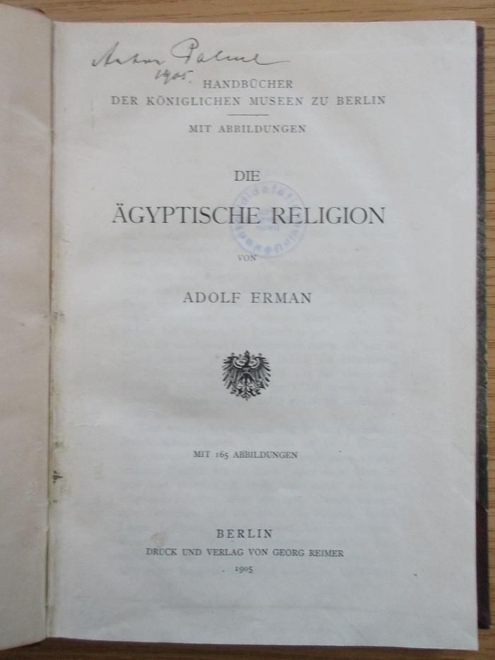 3 X 19 : Die Ägyptische Religion (1905)