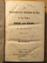 3  1437 : Die Geschichte der Deutschen Volkes
in den Jahren
1848 und 1849 (1850)