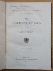 3 X 19 : Die Ägyptische Religion (1905)