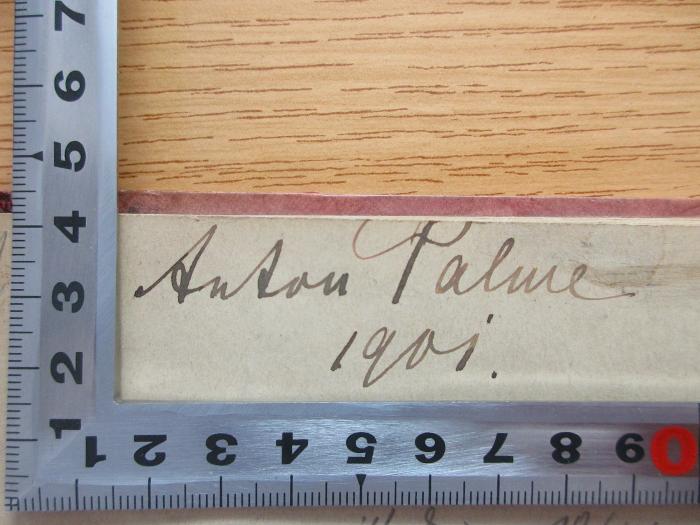 -, Von Hand: -; 'Anton Palme
1901';3 X 501 : Herakleitos von Ephesos : Griechisch und Deutsch (1901)