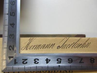 - (Jacobson, Hermann), Von Hand: Initiale; 'Hermann Jacobsohn'. ;6 K 104-2 : Plavti Comoediae : Volumen Altervm (1896)