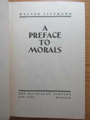 3 X 545 : A Preface to Morals (1929)