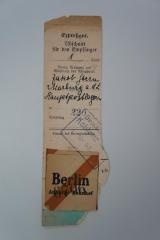 - (Stern, Jakob ), Papier: Name, Ortsangabe; 'Jakob Stern,
Marburg a.d.L.
Hauptpostlagern
'. 