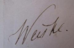 - (Weiske, Hugo), Von Hand: Autogramm, Name; 'Weiske.'. 