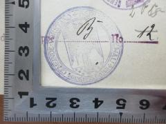 - (Gemeindevorstand zu Friedenau), Stempel: -; 'Gemeinde-Vorstadt + Berlin-Friedenau
Gem-Registratur'. 