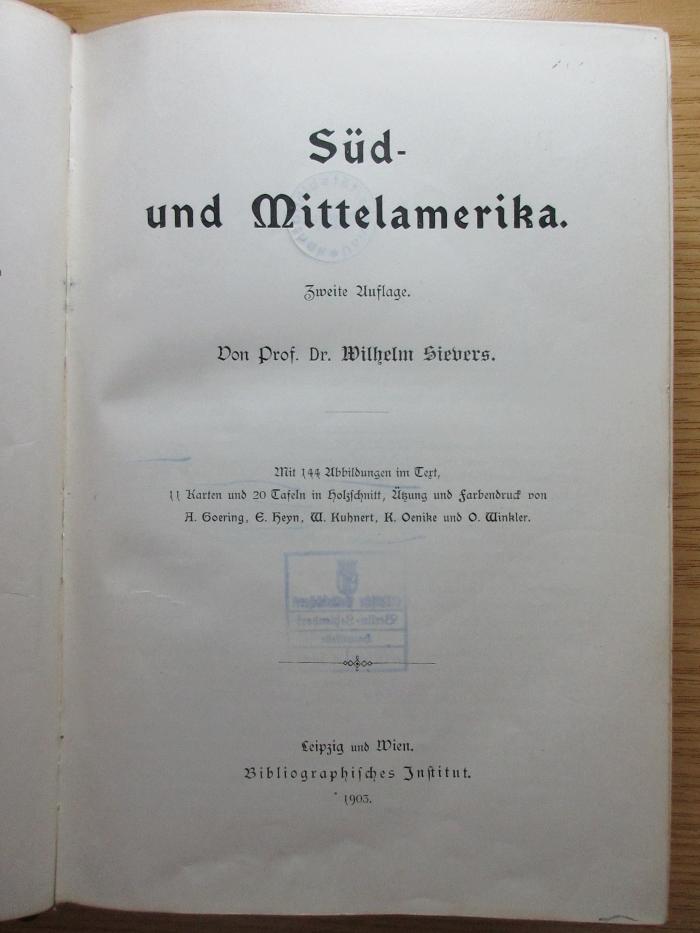 3 X 306&lt;2&gt; : Süd- und Mittelamerika (1903)