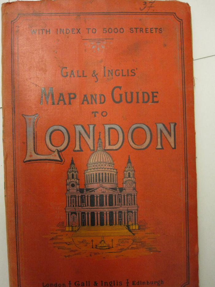  Map &amp; Guide to London;-, Von Hand: Nummer; '37'