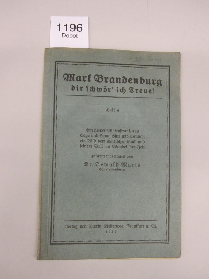  Mark Brandenburg dir schwör' ich Treue! (1924)