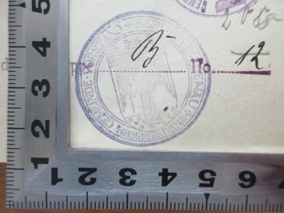 3 X 819  : Die Rechtsprechung des königlich preußischen Oberverwaltungsgerichts in systematischer Darstellung (1908);- (Gemeindevorstand zu Friedenau), Stempel: -; 'Gemeinde-Vorstadt + Berlin-Friedenau
Gem-Registratur'. 