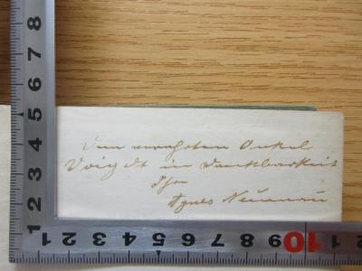 - (Neumann, Agnes), Von Hand: Widmung; 'Vom [...?...] Onkel
[?] ist ein [?]
Ihre
Agnes Neumann'. ;3 X 71 : Die Kosaken  (1908)