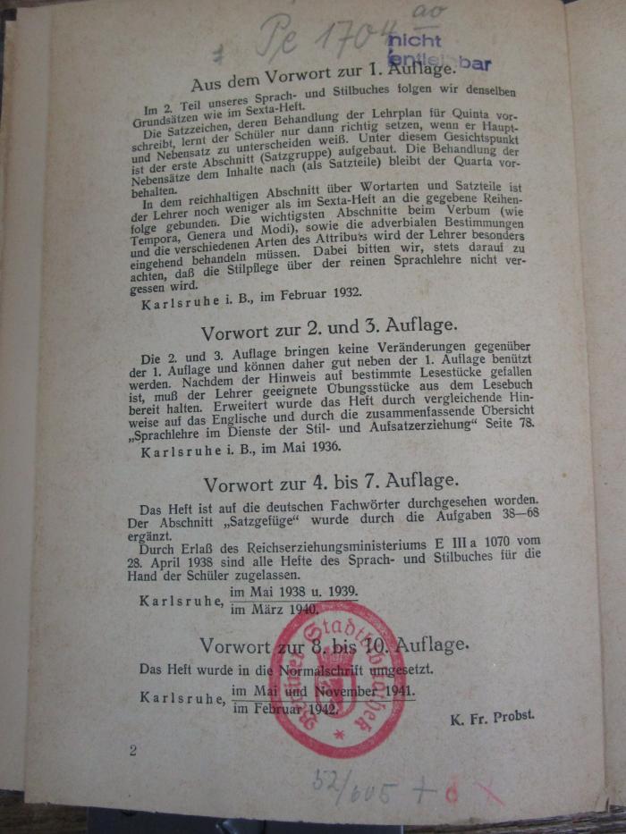 Pe 1704 ao: Deutsches Sprach- und Stilbuch für Höhere Schulen ([1942])