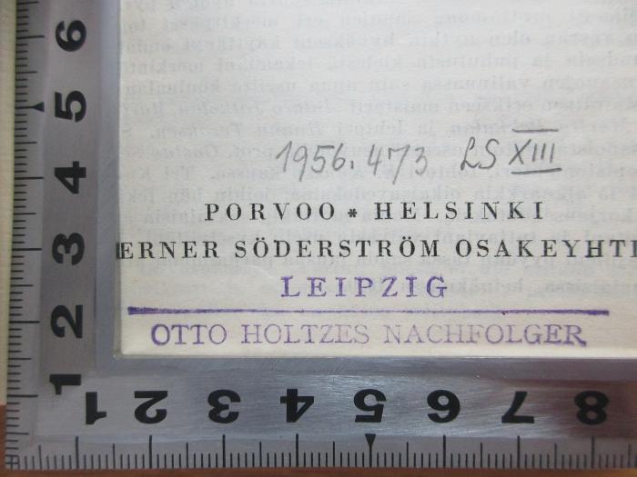 -, Stempel: -; 'Leipzig
Otto Holtzes Nachfolger';5 Q 14 : Suomalais-Saksalainen Taskusanakirja : Finnisch-Deutsches Taschenwörterbuch (1940)