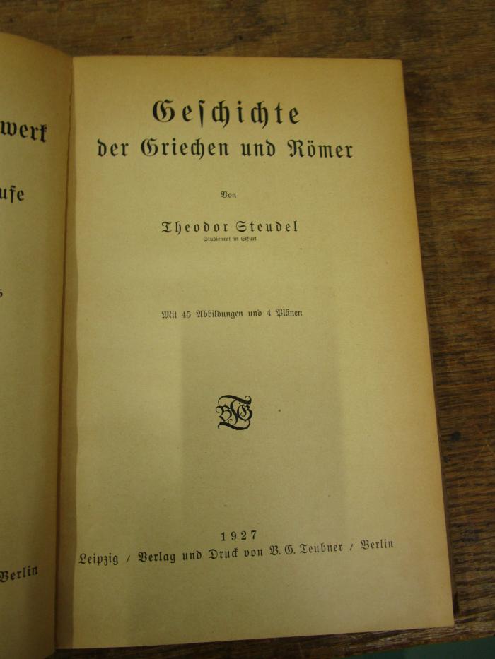Pe 1665: Geschichte der Griechen und Römer (1927)