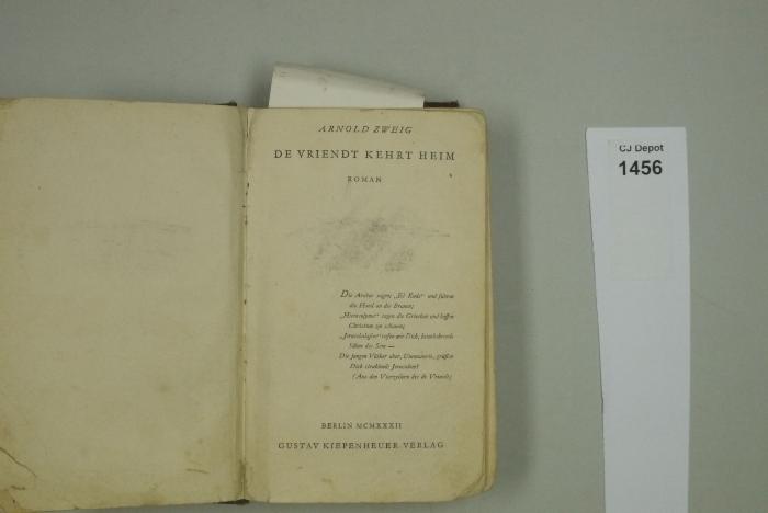  De Vriendt kehrt heim. (1932)