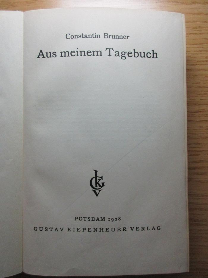 6 X 570 : Aus meinem Tagebuch (1928)