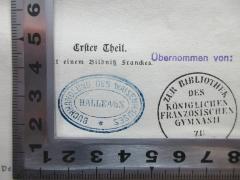 - (Franckesche Stiftungen zu Halle. Waisenhaus), Stempel: -; 'Buchhandel des Waisenhauses 
Halle a/D S'. 