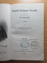 7 B 67&lt;1&gt; : August Hermann Francke : Ein Lebensbild (1880)