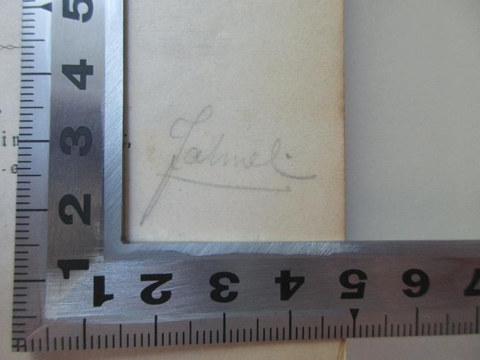 BO 6550 D562 : Cardinal und Fürstbischof Melchier von Diepenbrock : Ein Lebensbild (1859);- (Jahnel), Von Hand: Autogramm; 'Janel.'. 