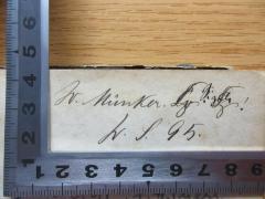 - (Münker, W.), Von Hand: -; 'W. Münker Cy[?]ig[?]!
W. S. 95.'. 