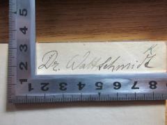 - (Wattschmidt, [?]), Von Hand: -; 'Dr. Wattschmidt'. 
