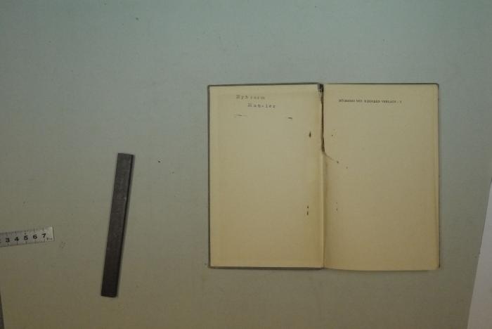 - (Hausler, Ephraim), Stempel: Name, Annotation; 'Ephraim Hausler'. 