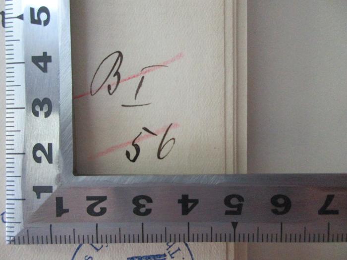 BH 1219 B671 : Luthers Romfahrt (1914);-, Von Hand: Signatur; 'B I 56'