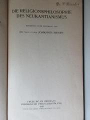 BF 5950 R382 D4 : Die Religionsphilosophie des Neukantianismus (1919)