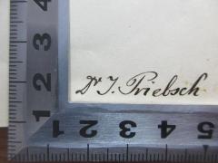 - (Priebsch, J.), Von Hand: Name; 'Dr. J. Priebsch'. 