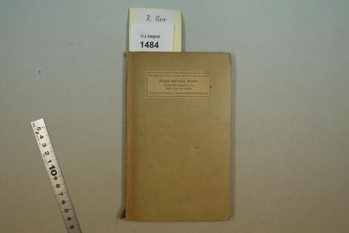 R Gro : Joseph und seine Brüder. Ein altjüdischer Roman. (1938)
