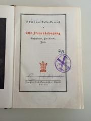 C ZAH 1 (ausgeschieden) : Die Frauenbewegung Geschichte, Probleme, Ziele (1928)