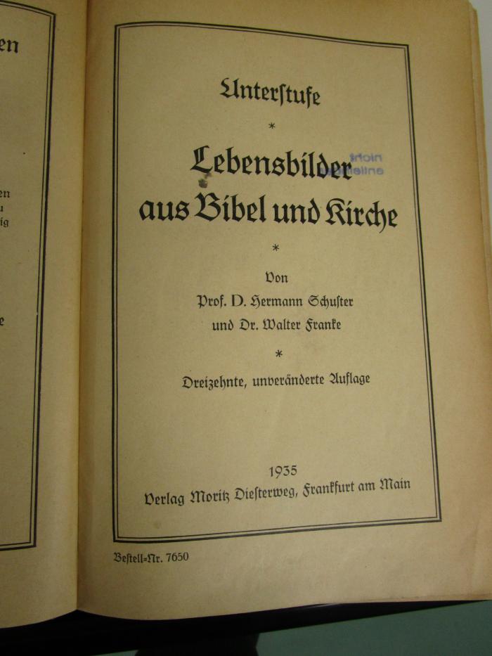 Uh 964 ac: Lebensbilder aus Bibel und Kirche (1935)