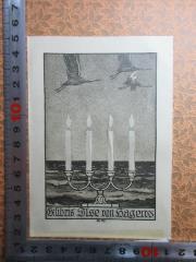- (Hagens, Ilse von), Etikett: Exlibris; 'ExLibris Ilse von Hagens'. 