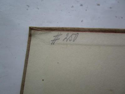 Cm 589 Ers.: Hiob : Roman eines einfachen Mannes (1930);- (Kahn, Käthe), Von Hand: Exemplarnummer; '# 250'. 