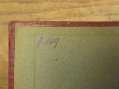 Cm 8250 1.10: Hebbels Werke ([1923]);51 / 6247 (Kahn, Käthe), Von Hand: Exemplarnummer; '# 149'. 
