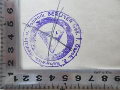 - (Berliner Gesellschaft Für Geschichte Der Naturwissenschaft, Medizin U. Technik), Stempel: -; 'Berliner Ges. f. Gesch. d. Naturwiss. Medizin u. Technik'. ;7 R 118&lt;2,8&gt; : Weyls Handbuch der Hygiene : Epidemiologie und Immunität, Infektionskrankheiten und Desinfektion, Geschlechtskrankheiten (1918)