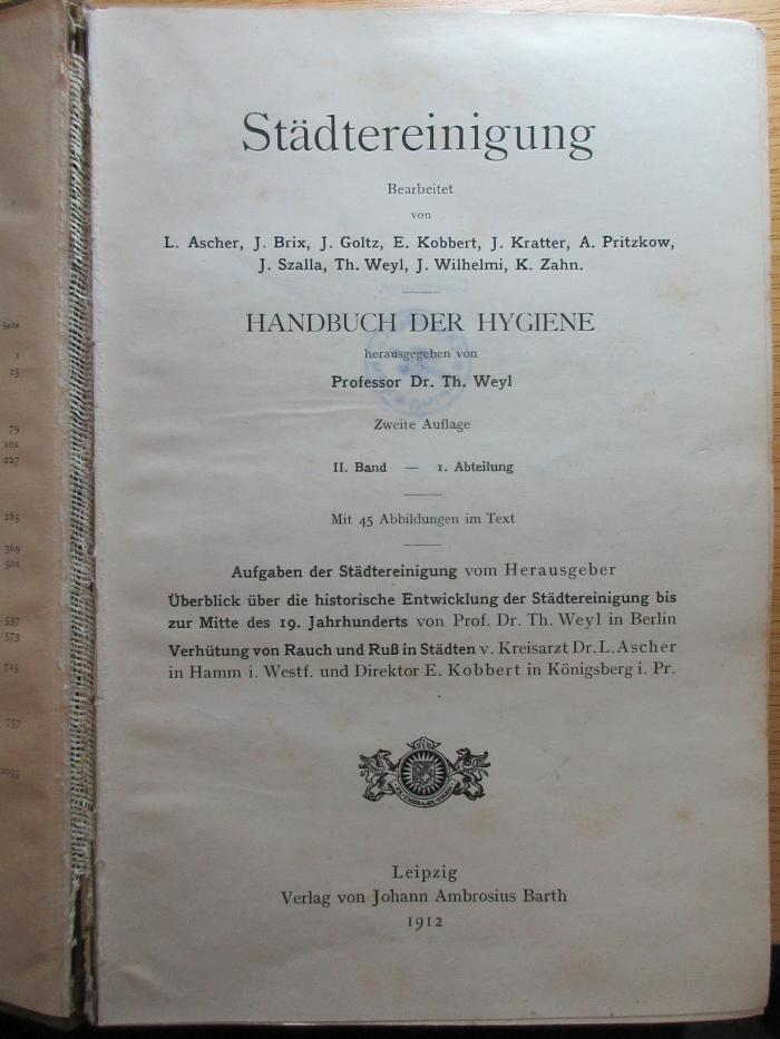7 R 118&lt;2,2&gt; : Weyls Handbuch der Hygiene : Städtereinigung (1919)