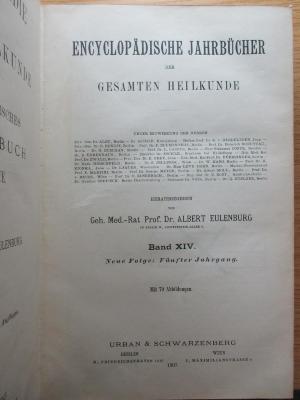 7 R 114&lt;3&gt;31 : Encyclopädische Jahrbücher der gesamten Heilkunde (1907)