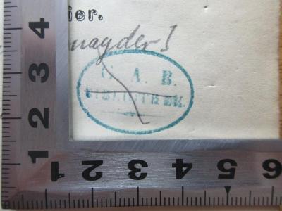 - (C A B), Stempel: -; 'C. A. B.
Bibliothek'. ;7 X 381 : Oesterreichisch-preussischer Krieg gegen Dänemark : nach authentischen Quellen (1865)
