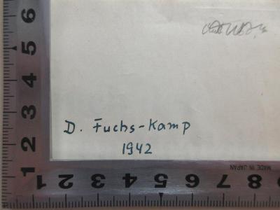 - (Fuchs-Kamp, D.), Von Hand: Name; 'D. Fuchs-Kamp'. ;7 R 50 : Lehrbuch der gerichtlichen Medizin : mit gleichmäßiger Berücksichtigung der deutschen und österreichischen Gesetzgebung und des gemeinsamen Entwurfes 1927 (1933)