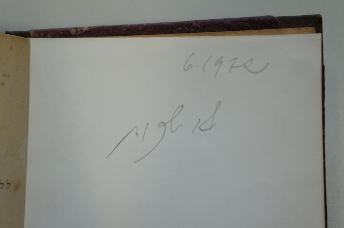 BD 6000 STE : משל ומליצה (1861);- (unbekannt), Von Hand: Notiz, Nummer; 'IV 73 / 61972

לא שכור
'. 