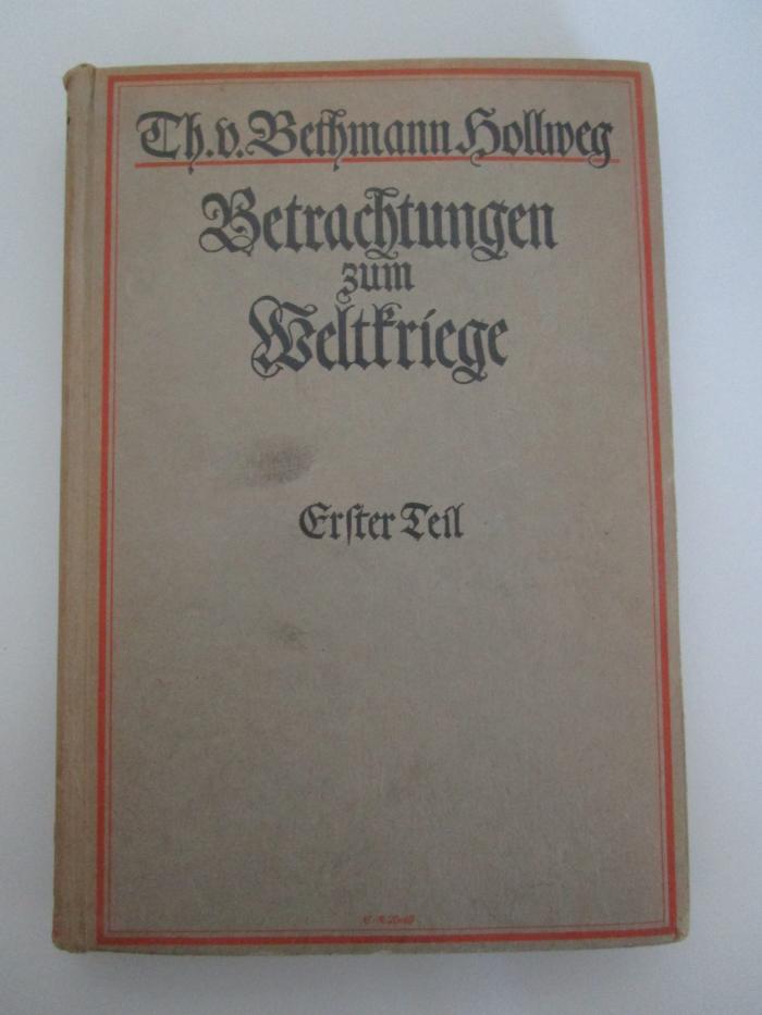 I 66537 1 3. Ex.: Vor dem Kriege (1919)