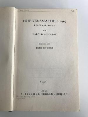 Gb 78 : Friedensmacher 1919 (Peacemaking 1919) (1933)