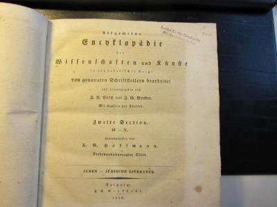 E Ers : Allgemeine Encyklopädie der Wissenschaften und Künste in alphabetischer Folge von genannten Schriftstellernbearbeitet (1850)