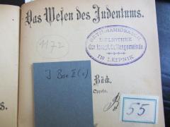 J Bae II (c): Das Wesen des Judentums (1905)
