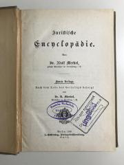 E 784 2 : Juristische Encyclopädie. (1900)