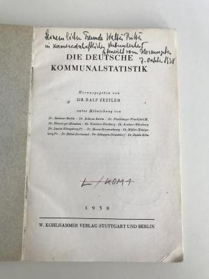 L KOM 1 (ausgeschieden) : Die Deutsche Kommunalstatistik (1938)