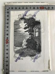 - (Schiftan, Hermann), Etikett: Name; 'Bibliothek Hermann Schiftan.'. 