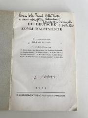 L KOM 1 (ausgeschieden) : Die Deutsche Kommunalstatistik (1938)