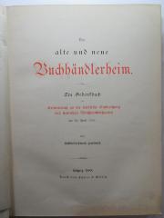 5 A 130 : Das alte und neue Buchhändlerheim : ein Gedenkbuch zur Erinnerung an die feierliche Einweihung des deutschen Buchhändlerhauses am 29. April 1988 (1988)